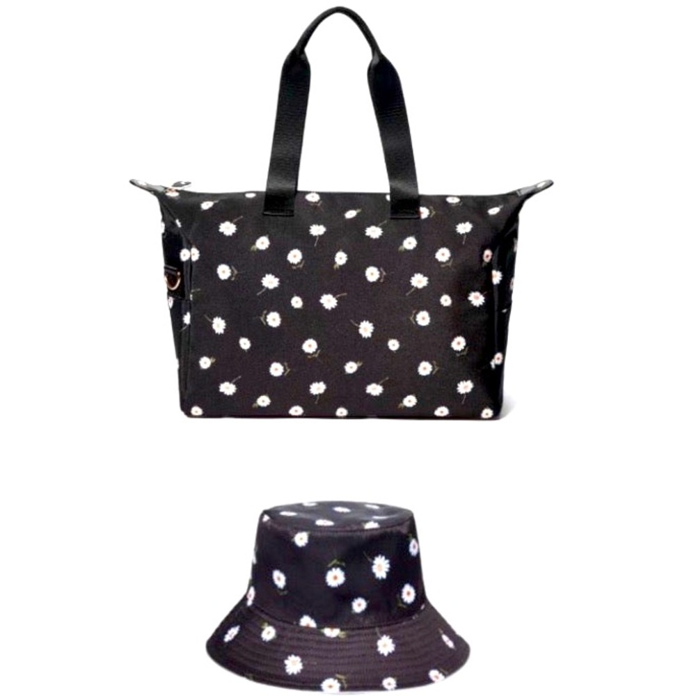 Alice & Olivia Daisy Duffel & Bucket Hat
